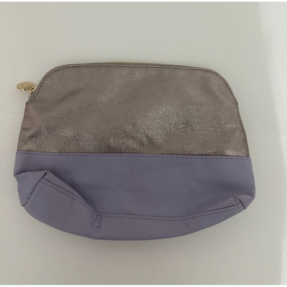Nordstrom Lavender & Metallic Two-Tone Zip Cosmetic Bag - Picture 3 of 7